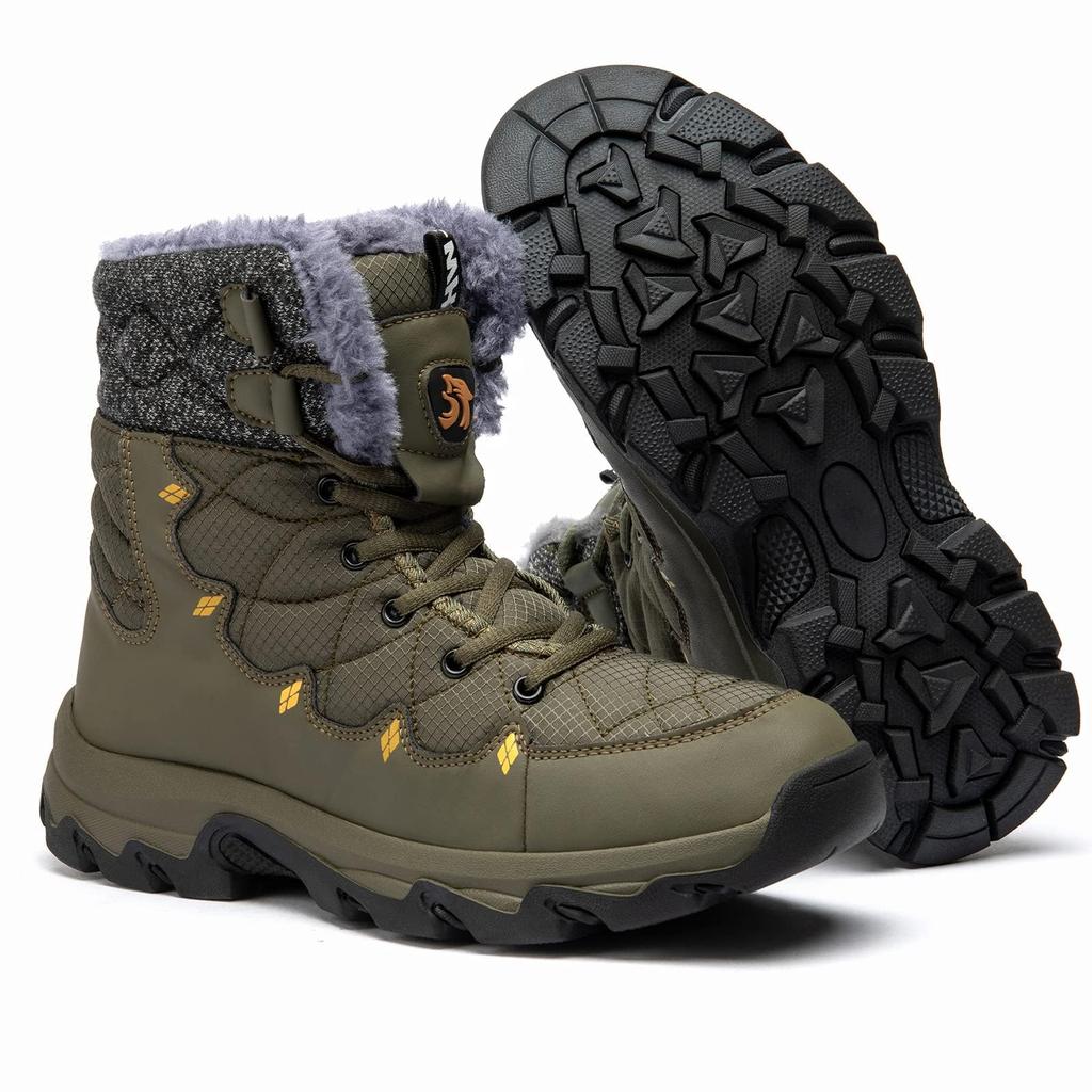 SOARHOPE Winter Snow and Men's Boots, Warm, Fleece-Lined, Waterproof, Warm, Non-Slip