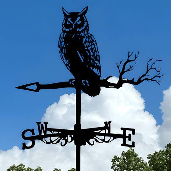 Металлический флюгер Ретро Петух Собака Птица Флюгер Черный Животный Флюгер Индикатор Направления Ветра для Крыши Уличный Фермерский Двор Сад Беседка Декор