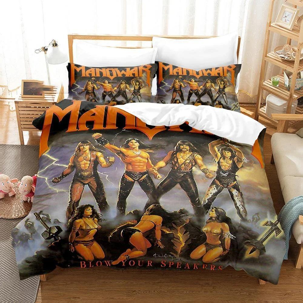 3D Printed Manowar Hip Hop Bedding Set Duvet Cover Bedroom Comforter Single Twin King Size Quilt Cover Home Textile 2/3PCS