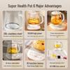 Многофункциональный стеклянный чайник Supor 1.5L для здоровья, штекер CN (адаптер в комплекте)