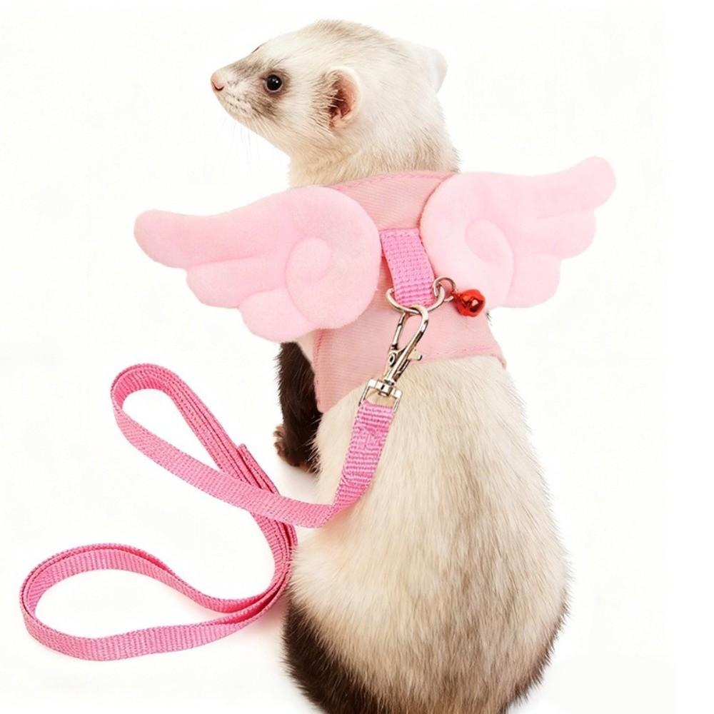 Adjustable Ferret Traction Harness Cartoon Pet Traction Rope Guinea Pig Chest Strap Pet Supplies