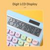 Mechanical Calculator 12 Digit Large LCD Display Big Round Button 15 Degrees Tilt Screen Cute Candy Colored
