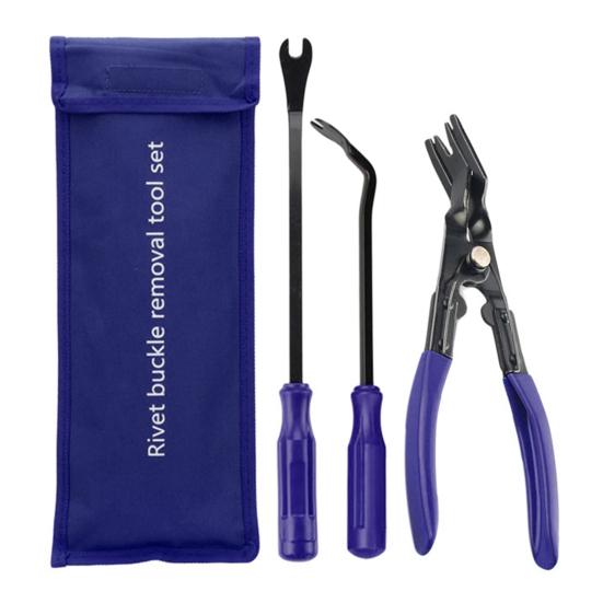 Car Clip Removal Tool Set Fastener Remover Pliers with Storage Bag Panel Trim Rivet Removal Tool Auto Retainer Clip Remover