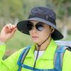 Men's sunshade bucket hat summer sunscreen breathable sun hat mountaineering fishing hat foldable large brim sun hat