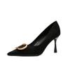 -A Fashion Temperament Women's Single Shoes New Classic Pointed Stiletto High Heel Professional Women