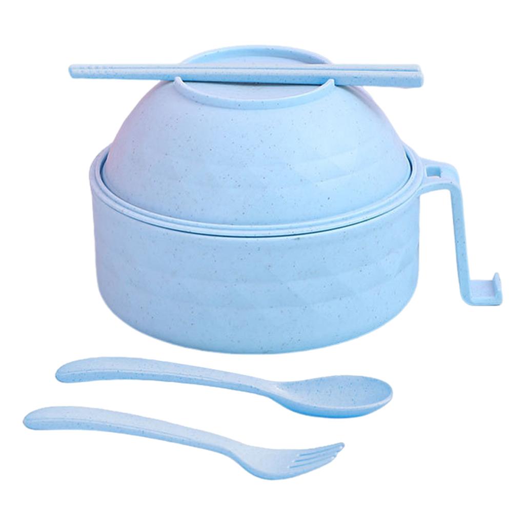 Пищевой ланч-бокс, миска для лапши с крышкой для общежития, легкая переносная миска для приготовления рамена с ручкой для домашней кухни