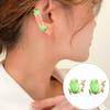 1 Pair Creative Clips Frog Cute Shape Ear Funny Vivid Appearance Women Animal Pose Stud