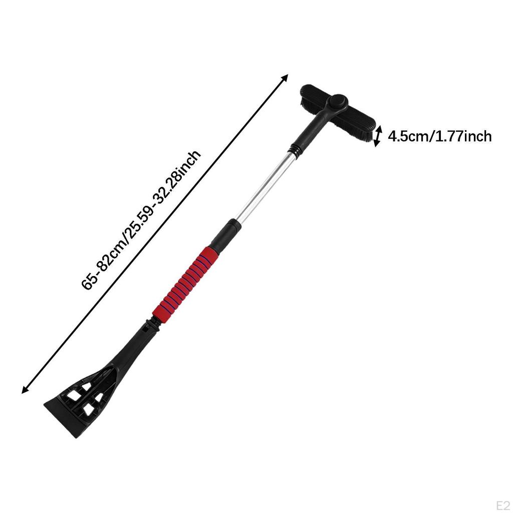 Щетка для снега и скребок 2 в 1 для сгребания снега, пенопластовая ручка, вращающаяся на 360° головка Автомобили, грузовики, внедорожники