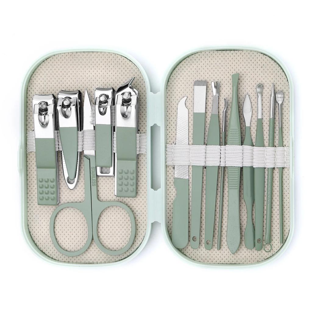 14Pcs/set Manicure & Pedicure Set Stainless Steel Nail Scissors Nail Clippers Cuticle Dead Skin Remover For Men Women