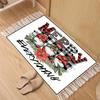Christmas Dwarf Polyester Cotton Hand-woven Fringe Carpet Christmas Carpet Entryway Door Mat
