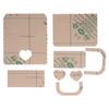 8Pcs Acrylic Templates Reusable Heart Shaped Pattern Clear DIY Leather Models Boards for Shoulder