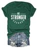 Летняя повседневная футболка с круглым вырезом Be Stronger Than Your Excuses, новый свободный модный топ с короткими рукавами, универсальный женский топ