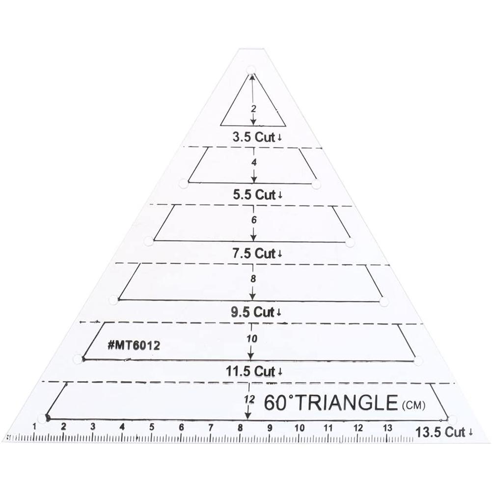 4 Pcs/set Sewing Ruler Acrylic Handmade Quilt Templates Stencil Grade Ruler Triangles Hexago