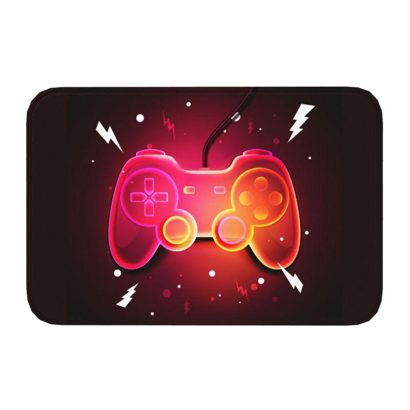 Retro Video Game Controller Doormat Non-Slip Kitchen Bath Mat Garden Garage Door Floor Entrance Carpet Rug
