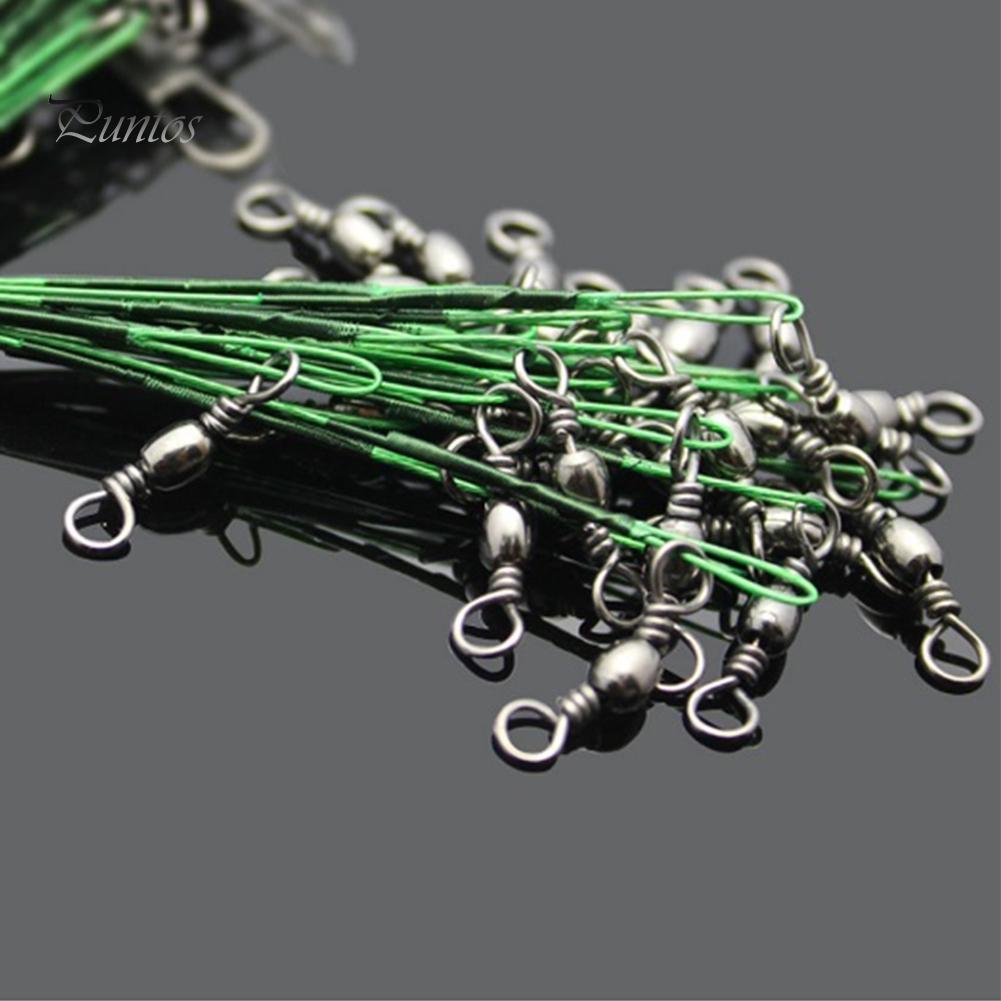 Puntos 20 шт. против укуса стальная проволока поводок поворотная леска снасти инструмент рыбный аксессуар