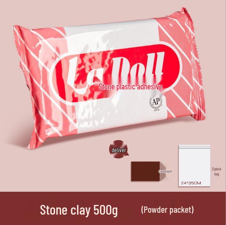 Набор белой самозатвердевающей глины Ladoll 500 г - DIY-глина для лепки фигурок, не требующая обжига