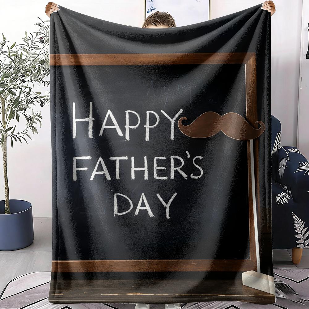 Father's Day Throw Soft Flannel AC Blanket Lightweight Summer Nap Throw Cozy Blanket for Sofa Bed Travel Home