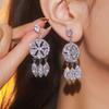 New High-Level Sense Of Luxury Sparkling Rhinestone Earrings Fashion Hundred With Diamond Earrings Women's Earrings 1 Pair