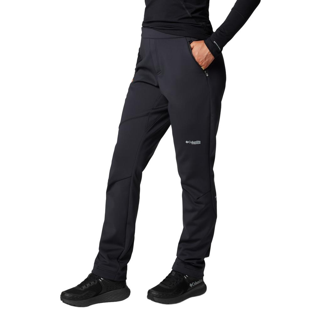 Columbia Vest Canyon High-Rise Softshell Pant, Womens Black Trousers