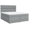 Maison Exclusive - Sommier à lattes de lit avec matelas Gris clair 180x200cm Tissu