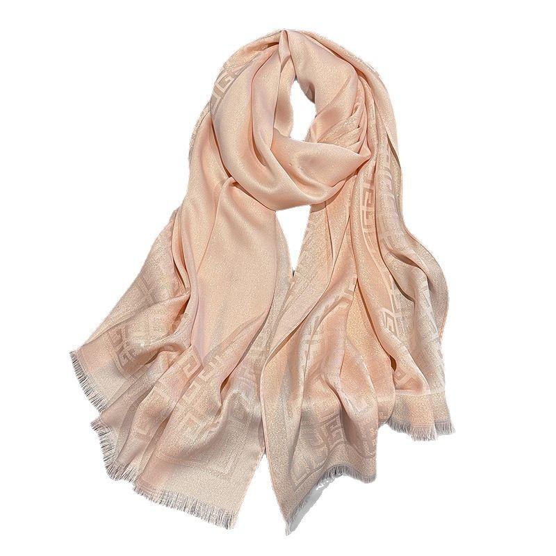Новый весенний искусственный шелковый шарф для женщин, модная шаль, высококачественная элегантная шаль, хлопковый универсальный шелковый шарф с щупальцами