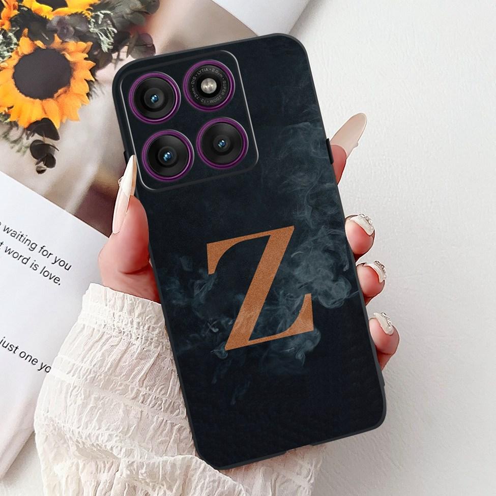 Чехол для Motorola Edge 60 Pro XT2507-1 Силиконовый Модный Роскошный Буквы от A до Z Ударопрочная Задняя Крышка Для Телефона Moto Edge 60Pro