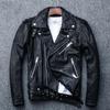 Chinese Size Natural Tanned Sheepskin Leather Jacket Soft Men Genuine Leather Coat Spring Autumn Clothing Biker Coat