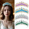 Elegant Zinc Zinc Alloy Princess Crown Luxury Rhinestone Diadem Girls Party Headbands  Photography Props