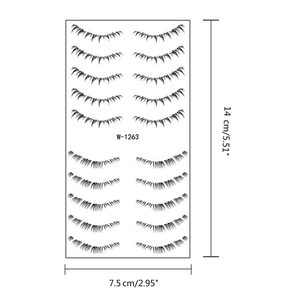 Наклейки для татуировок нижних ресниц, имитация натуральных водонепроницаемых одноразовых накладок для татуировок нижних ресниц, ленивый инструмент для макияжа