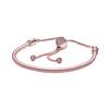 Pave Heart Star String Of Beads Sliding Clasp Adjust Wrist Bracelet Fit Sterling Tone Bangle Bead Charm Diy JewelryFashion Bracelets