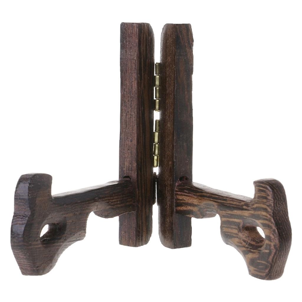Home Wooden Picture Bracket 3-7inch Photo Frame Stand Easels Plate Holder Display Stand