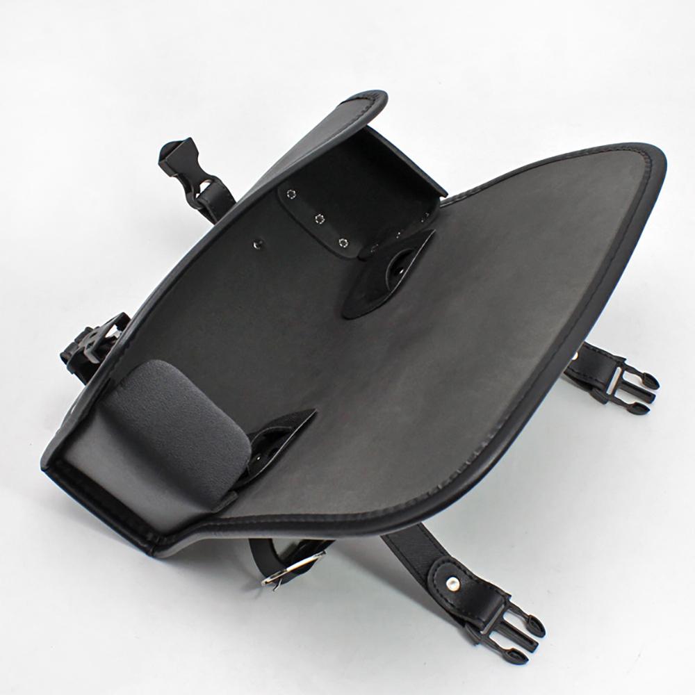 Motorcycle Tools Bag Retro Barrel Shape Motorcycle Front Bag Black Waterproof Saddlebags Motorcycle