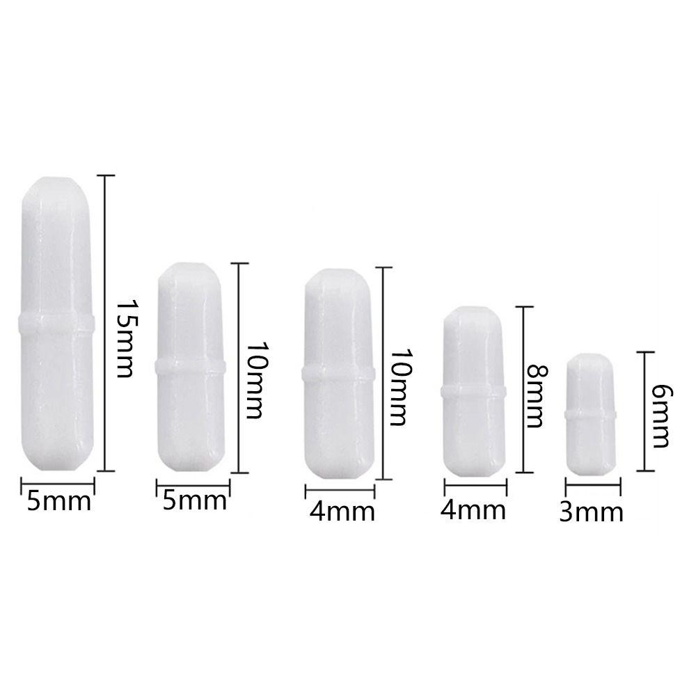 10Pcs 6-15mm Magnetic Stirrer Mixer White Laboratory Stir Rod  Lab Supplies