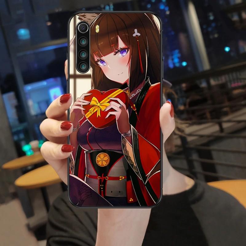 Милый чехол для телефона с девушкой из Azur Lane для Xiaomi Mi 12 11T 10T 9T Lite Pro Ultra Note 10 Poco F3 F4 X4 GT, мягкий черный чехол для телефона