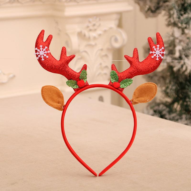Cartoon Christmas headbands, Christmas decorations, party gifts, Christmas antlers Cute deer antler hair clip with bangs