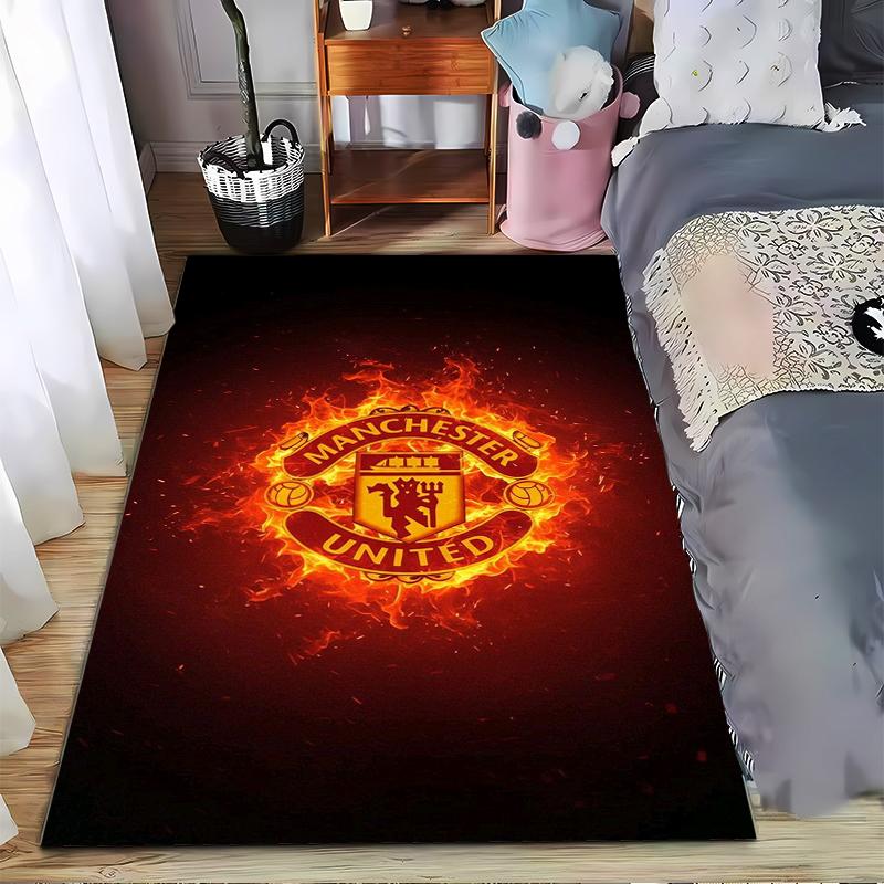 Fiery Manchester United Set Designed floor mat, suitable as a non-slip mat for the living room or bedroom sofa