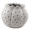 [J0541] - Gray 'Leaf' Candle Holder