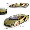 1/18 масштаб Lambo Sian, литая под давлением модель автомобиля, игрушечный автомобиль с откатным механизмом, звуком и светом для детей, взрослых, подарочная коллекция