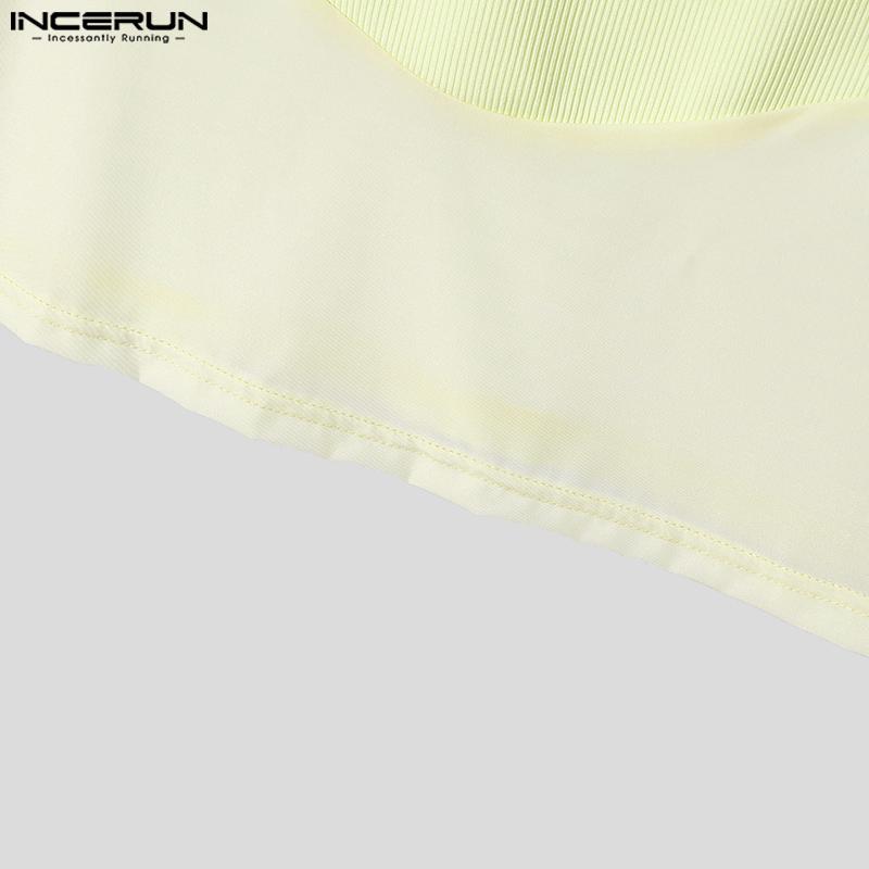 INCERUN Мужские топы без рукавов в сеточку в стиле пэчворк для клубной вечеринки