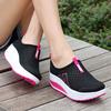 Summer Mesh Breathable Foot Shaking Shoes Hollow Casual Sports Shoes Heightening Sponge Cake Shoes Women's Running Shoes