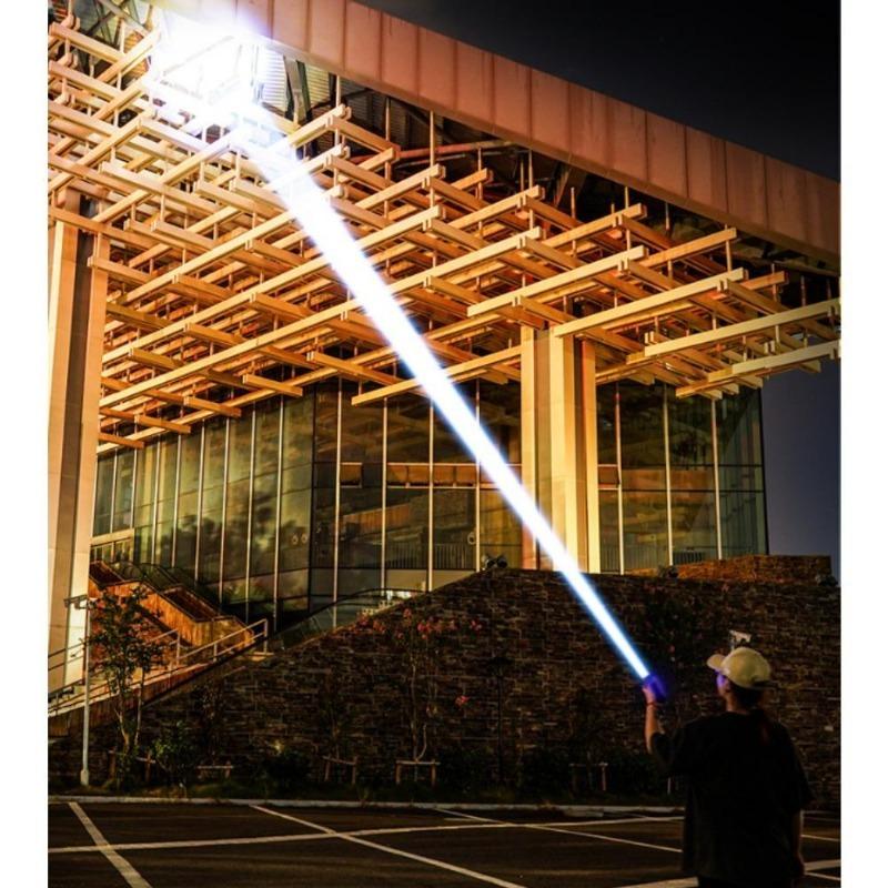 10000LM Белый лазерный фонарь TYPE-C перезаряжаемый военный тактический масштабируемый портативный светодиодный походный поисковый прожектор