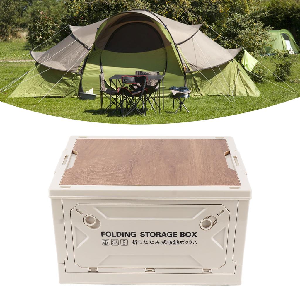 Collapsible Camping Storage Box Pulley Design Waterproof 5 Sides Opening Camping Folding Storage Bins for Car Outdoor