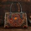 Retro Exquisite Embossed Women's Leather Bag Versatile Large Capacity Shoulder Bags