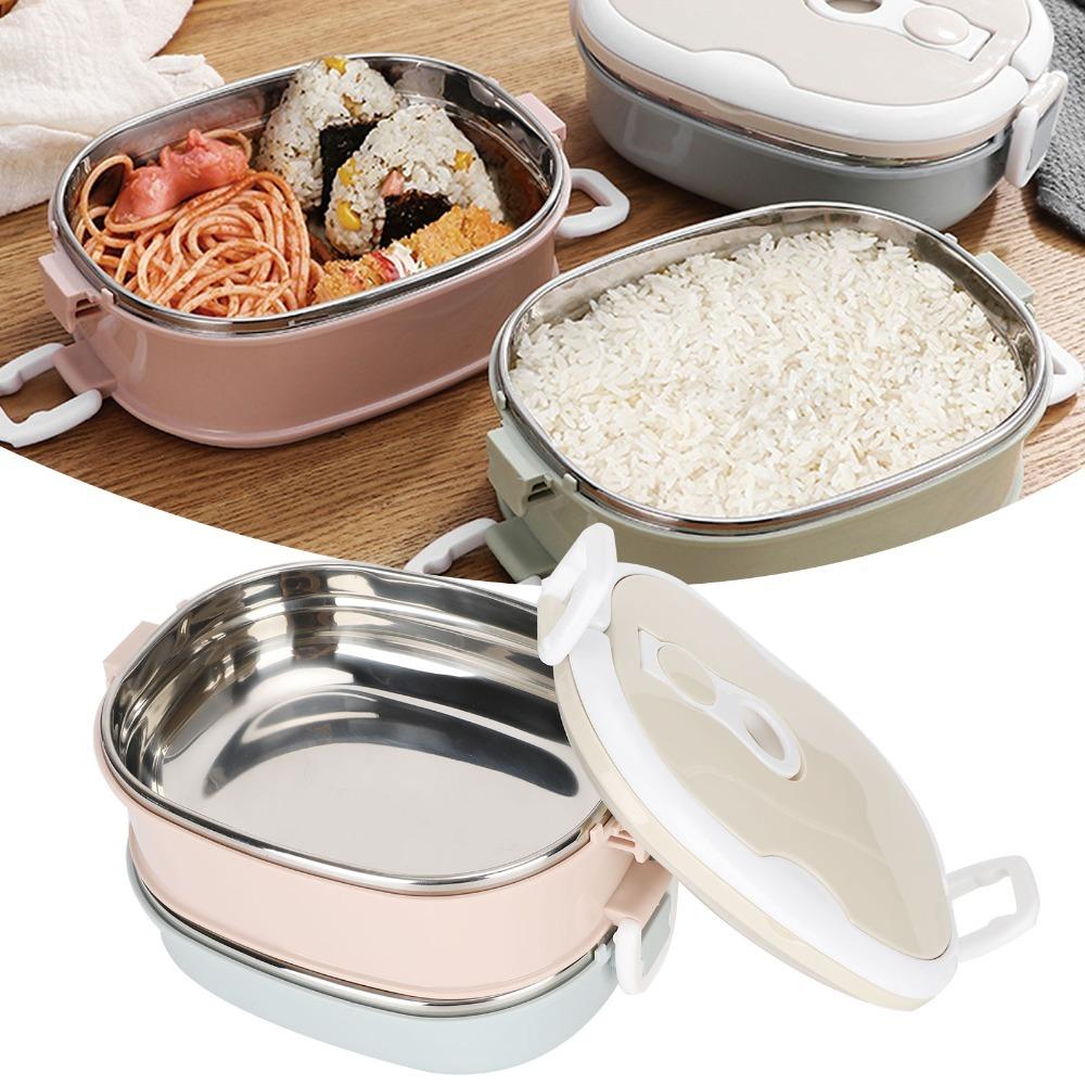 Round Shape Stainless Steel Lunch Box Stackable Design Thermal Food Container For Office