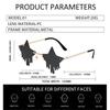 Halloween Cosplay Glasses Pentagram Droplet Shape Sun Glasses Pentagram Glasses Rimless Sunglasses