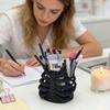 Подставка для ручек в виде реберной клетки Готический держатель для кистей для макияжа 3D-печатная подставка для ручек в виде черепа на анатомическую тематику Настольный органайзер для туалетного столика Офисного помещения Декор