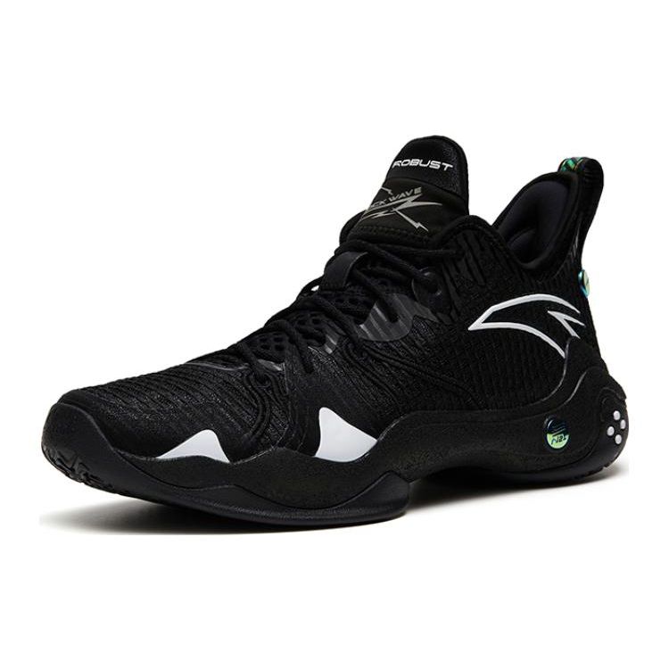 Anta Crazy Tide 4 Pro Year One Shock Absorption Anti-Slip Wear-Resistant Mid-Top Basketball Shoes Men Basketball Shoes Black 112321111-3