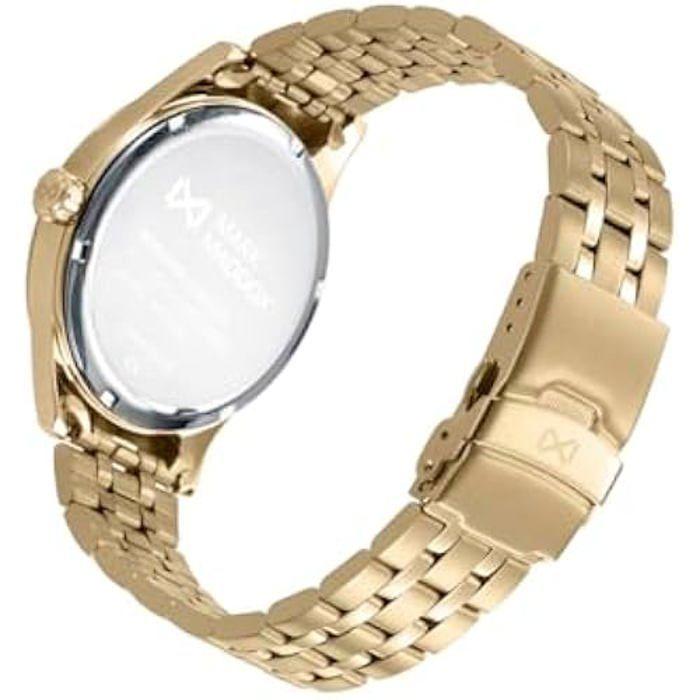 Montre Homme - Mark Maddox - Mission HM0148-53 - Acier doré - Cadran noir - Étanchéité 10 ATM