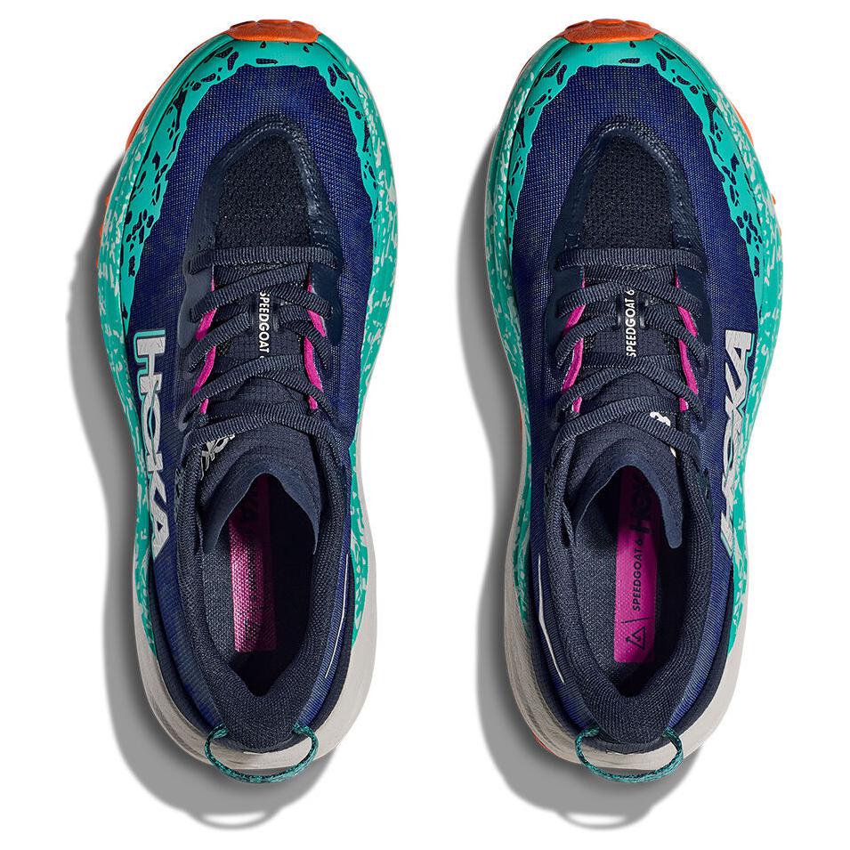 HOKA Speedgoat 6 Wide Varsity Navy Meteor Women Sneakers Blue 1147832-VYM