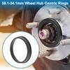 ABSOPRO 59,1 мм на 54,1 мм Центрирующее кольцо ступицы колеса автомобиля Черный поликарбонат Колесо Центр вала Амортизация Кольцо ступицы 4 шт.